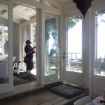 Custom Made 108" Single Retractable Screen Doors in Malibu