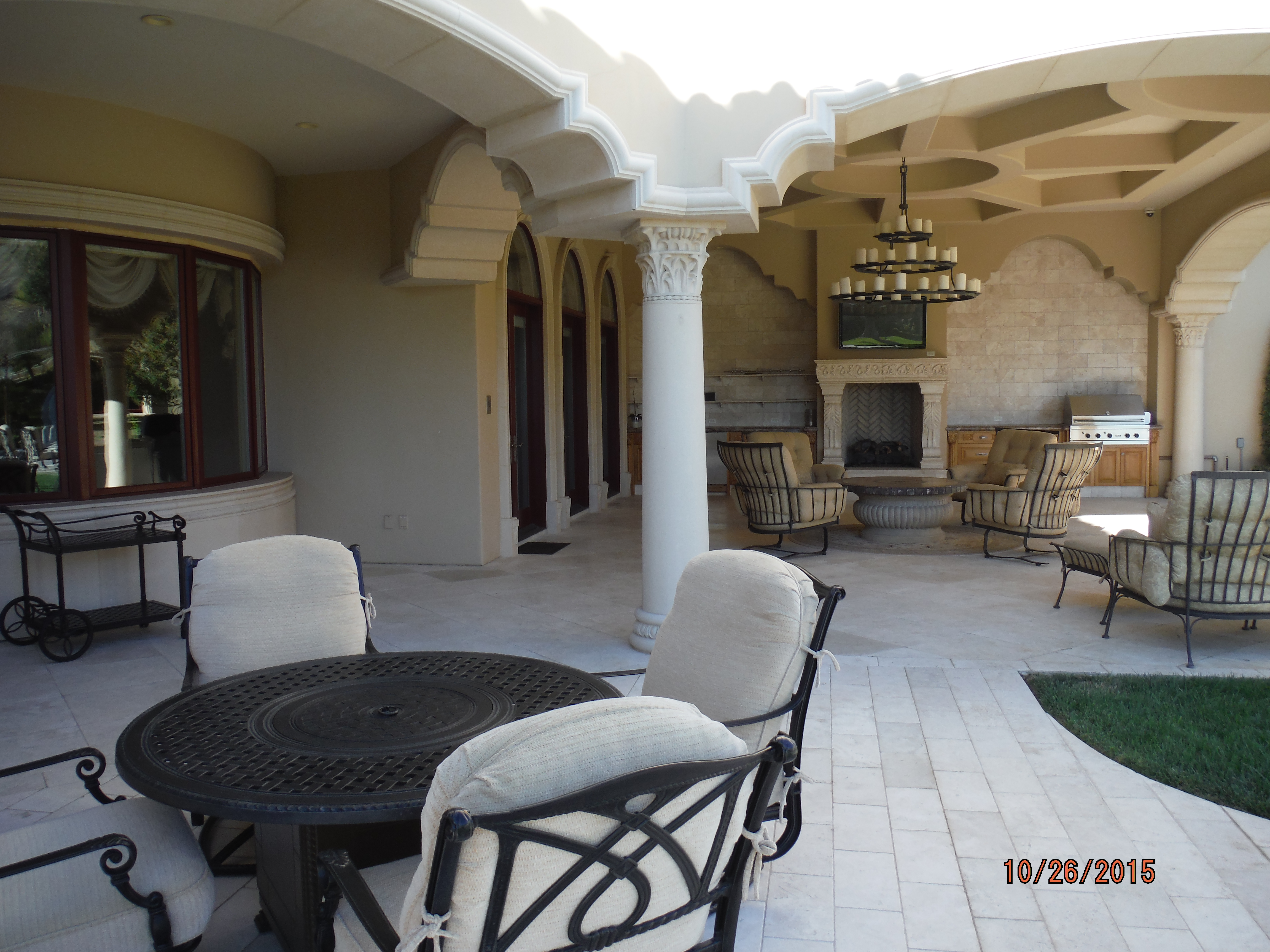 Three Double Set French Doors Of High End Double Retractable