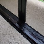 Bottom Sill and Rail for Double Set of Retractable Screen Doors