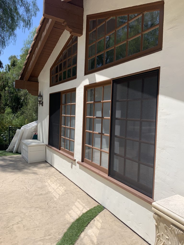 Black window screens in Agoura Hills